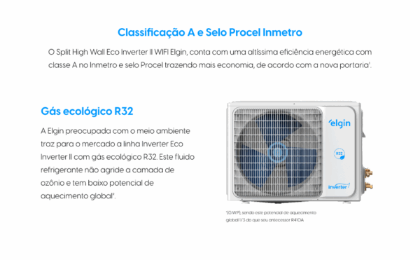 Ar-Condicionado Split Inverter II High Wall Só Frio - Elgin Eco com Wi-Fi Integrado - 9000 BTUs - 45HJFI09C2WB/45HJFE09C2CB - 220V - Image 13